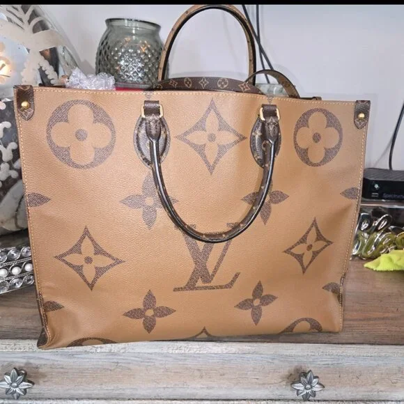 Authentic Preloved LV On the Go Reverse Mono Giant GM Tote - Picture 1 of 15